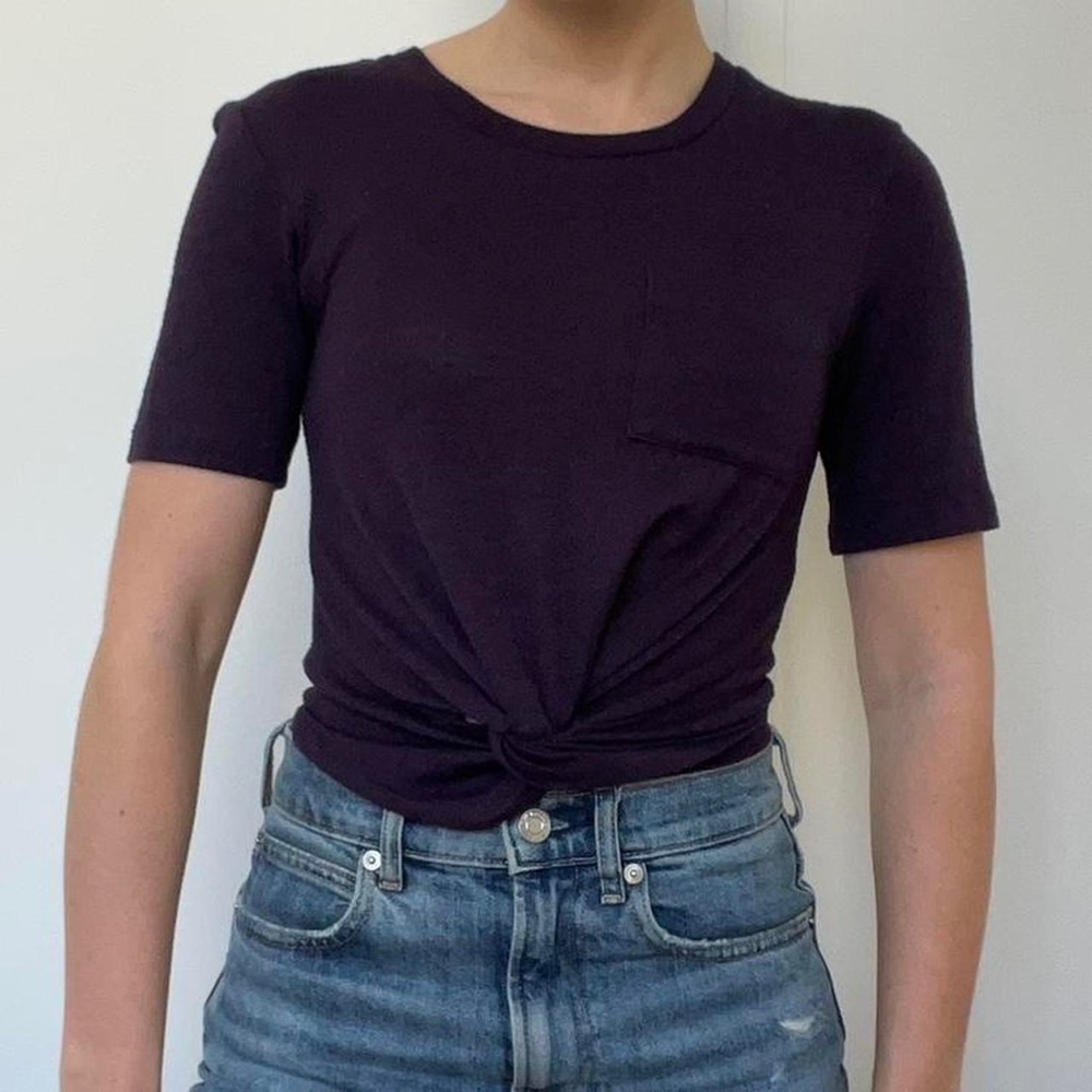 Wilfred Mauve Knot-Front Tee